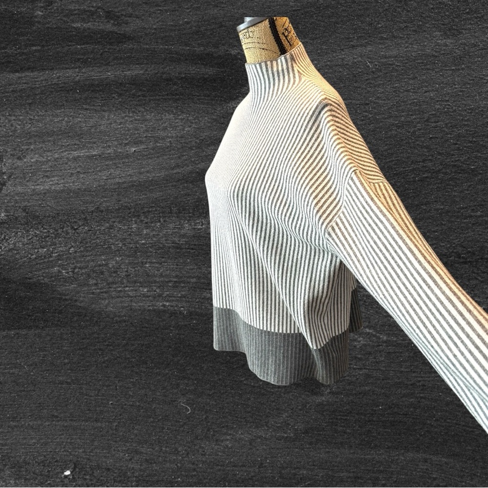 Rachel Zoe Striped Mock Neck Sweater #002 - Picture 7 of 13
